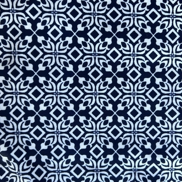 JUDE Connally Blue & White Print Off The Shoulder Mini Shift Dress S - Picture 10 of 13